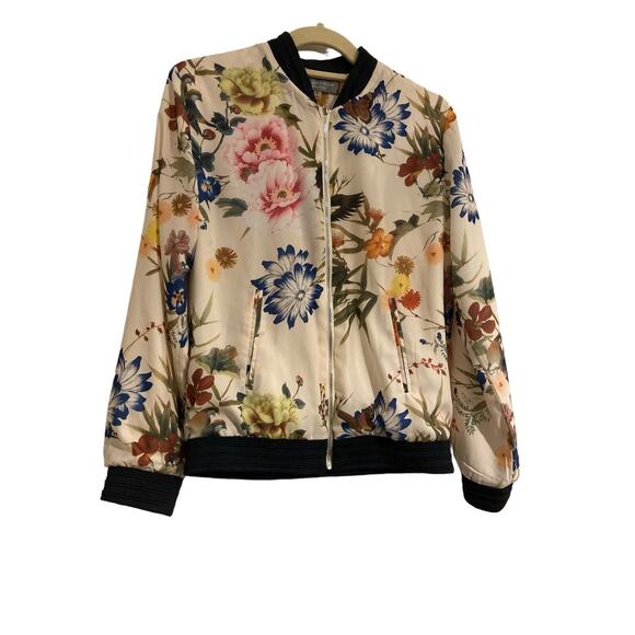 Women’s Bagatelle Collection Zip Up Floral Light Jacket Small Used - Picture 1 of 9